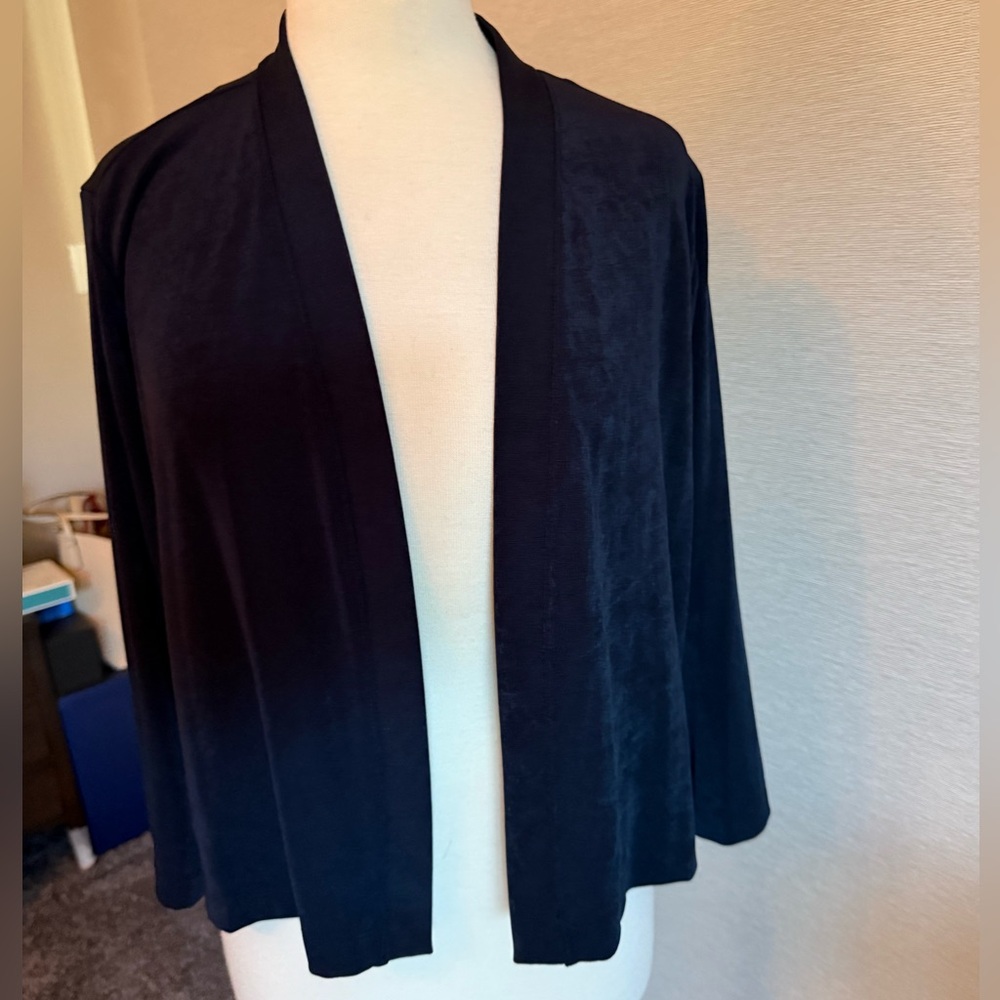 Chico's Classic Black Open-Front Cardigan